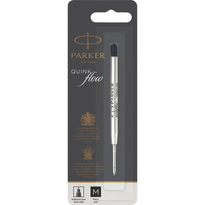 Parker Quinkflow Ballpen Refill: Medium Point Black Ink - Smooth Writing - Refills