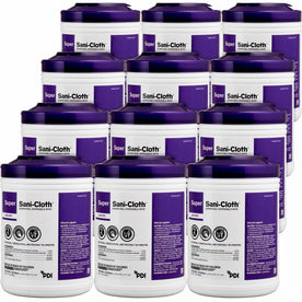 PDI Super Sani-Cloth Wipes: Disposable Disinfectant and Deodorizing - 160/Tub 12/Carton - Cleaning Wipes
