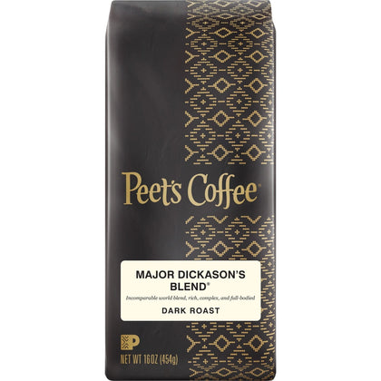 Peet’s Coffee Ground Major Dickason’s Blend: Dark Roast 16 oz Bag