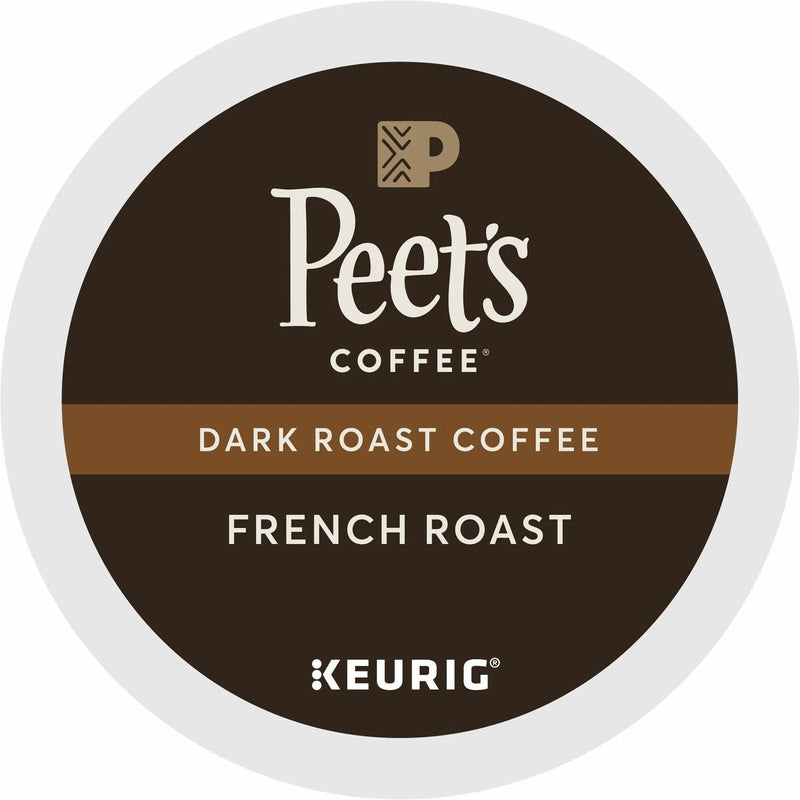 Peet’s Coffee® K-Cup French Roast Coffee - Compatible with Keurig Brewer - Dark - 22 / Box