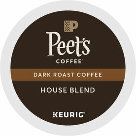 Peet’s Coffee® K-Cup House Blend Coffee - Compatible with Keurig Brewer - Dark - 22 / Box