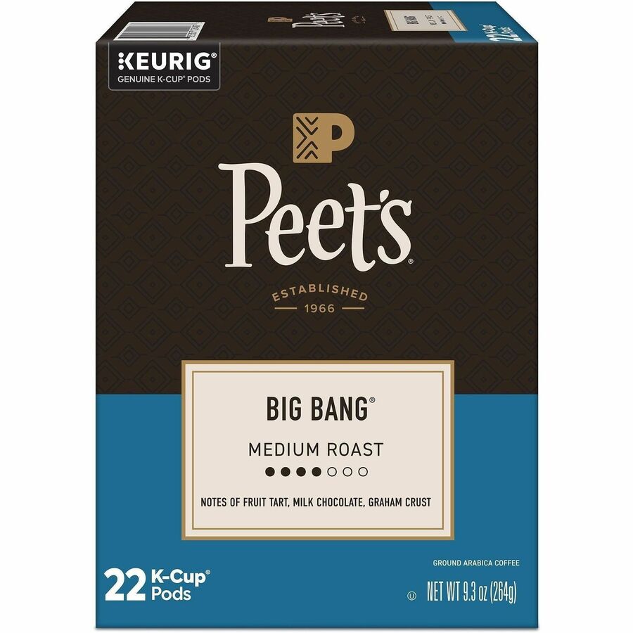 Peet’s Coffee® K-Cup Big Bang Coffee - Compatible with Keurig Brewer - Medium - 22 / Box
