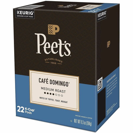 Peet’s Coffee® K-Cup Cafe Domingo Coffee - Compatible with Keurig Brewer - Medium - 22 / Box
