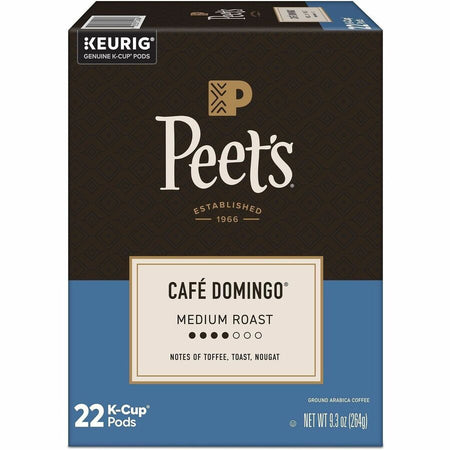 Peet’s Coffee® K-Cup Cafe Domingo Coffee - Compatible with Keurig Brewer - Medium - 22 / Box