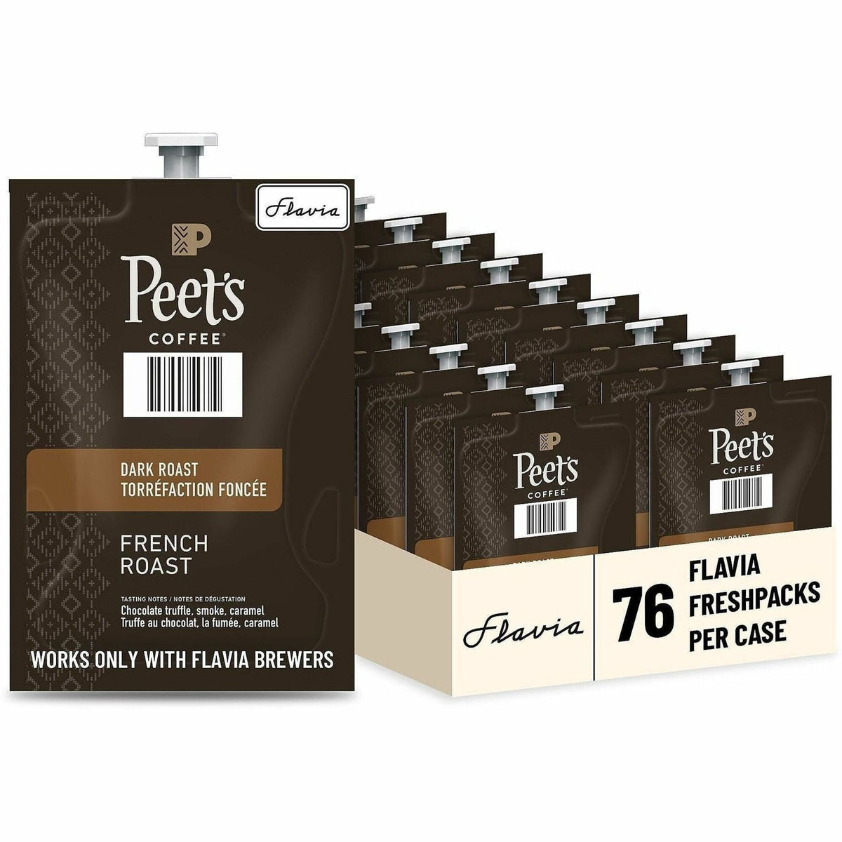 Peet’s Freshpack French Roast Coffee - Compatible with Flavia Aroma Barista Creation 600 500