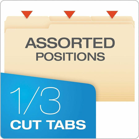 Pendaflex 1/3 Tab Cut Legal Top Tab File Folder - Alternate-Image1