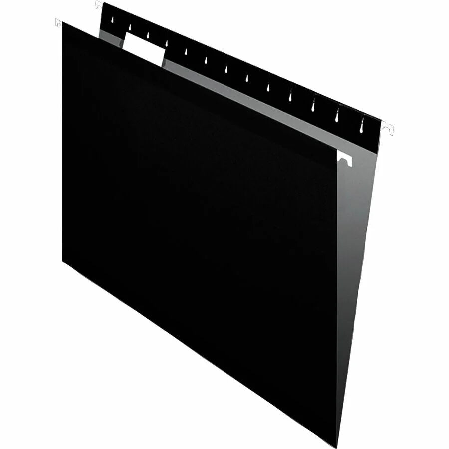 Pendaflex 1/5 Tab Cut Letter Hanging Folders - Black Reinforced - Eco-Friendly - 25/Box - & Accessories