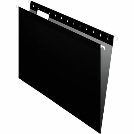 Pendaflex 1/5 Tab Cut Letter Hanging Folders - Black Reinforced - Eco-Friendly - 25/Box - & Accessories