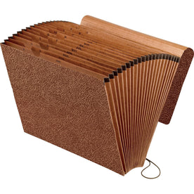 Pendaflex Recycled Expanding File - 21 Pocket(s) - Tyvek Red Fiber - Elastic Closure Moisture Resistant Preprinted