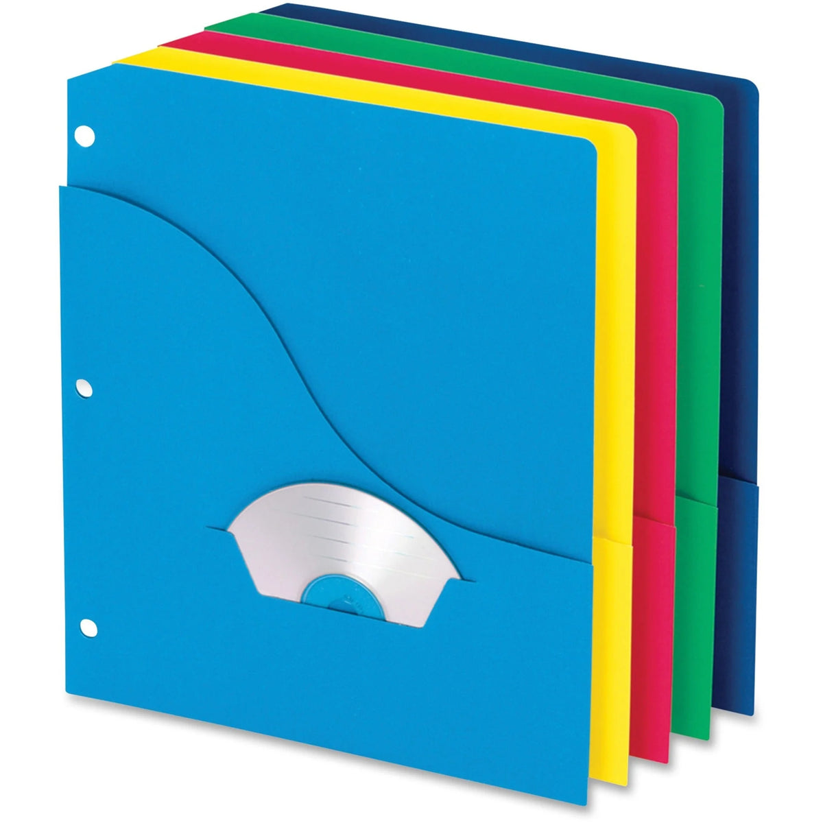 Pendaflex 32900 Recycled Pocket Folder - 8.5’’ x 11’’ - Pressboard - Assorted Colors - 10/Pack - Folders
