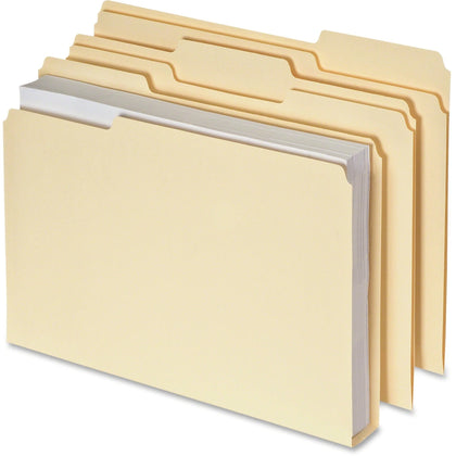 Pendaflex Double Stuff File Folders - 600 Sheet Capacity - Sturdy Manila - 50/Box - Top Tab