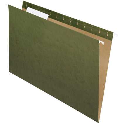 Pendaflex Essentials Legal Hanging Folders - 1/3 Tab Cut Standard Green - 100% Recycled - 25/Box - & Accessories