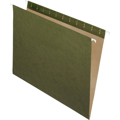 Pendaflex Essentials Letter Recycled Hanging Folders - Standard Green - 25/Box - & Accessories