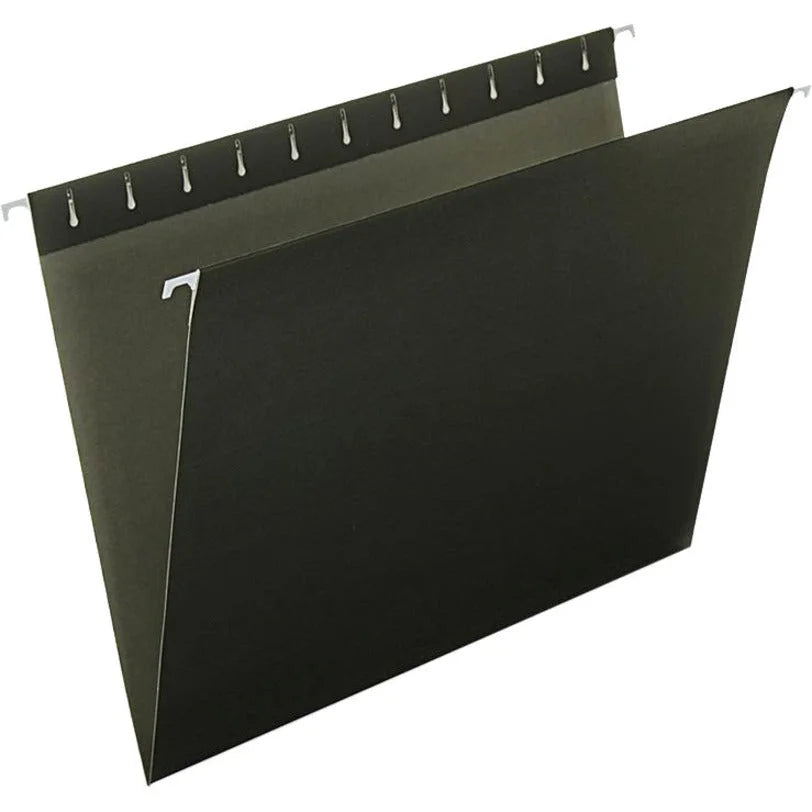 Pendaflex Essentials Recycled Hanging Folders - Letter Size - Black - 25/Box - & Accessories