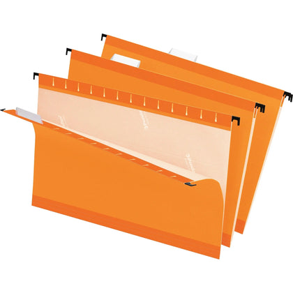 Pendaflex Legal Hanging Folders - 1/5 Tab Cut - Orange - 25/Box - & Accessories