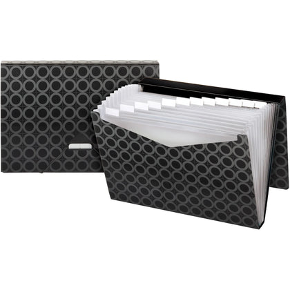 Pendaflex Letter Recycled Expanding File: 13-Pocket Black File Water/Tear Resistant - Files