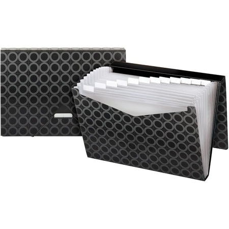 Pendaflex Letter Recycled Expanding File: 13-Pocket Black File Water/Tear Resistant - Files