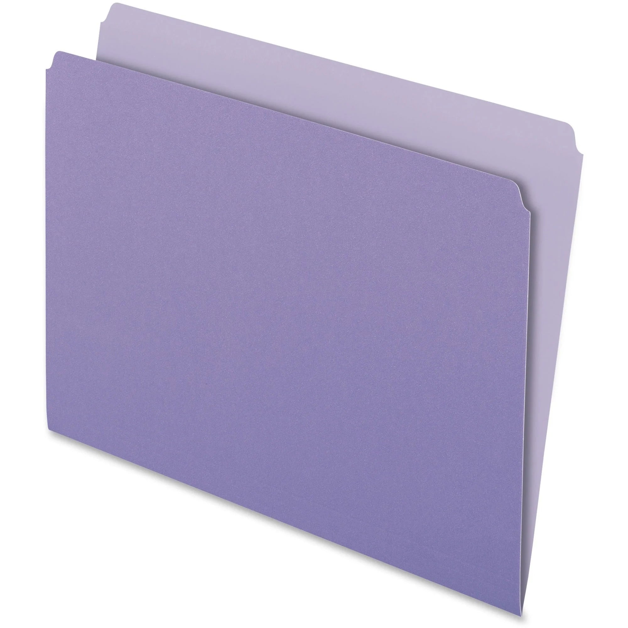Pendaflex Letter Recycled File Folders - Lavender - Eco-Friendly - 100/Box - Top Tab