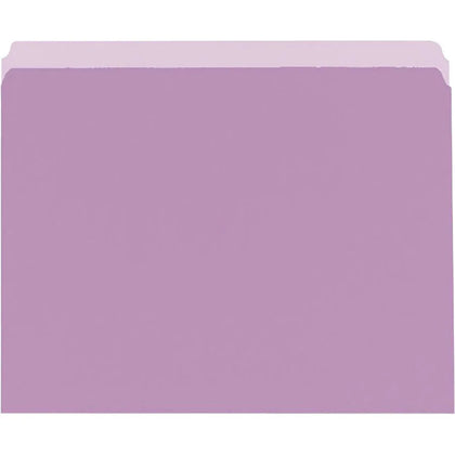 Pendaflex Letter Recycled File Folders - Lavender - Eco-Friendly - 100/Box - Top Tab