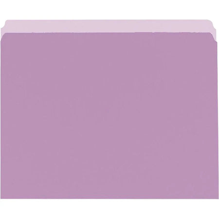 Pendaflex Letter Recycled File Folders - Lavender - Eco-Friendly - 100/Box - Top Tab