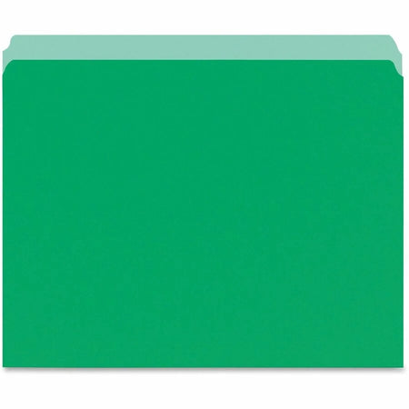 Pendaflex Letter Recycled File Folders - Light Green - 100/Box - Top Tab