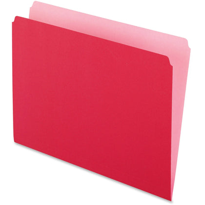 Pendaflex Letter Recycled File Folders - Red Tab 11pt 8.5’’x11’’ - 100/Box - Top
