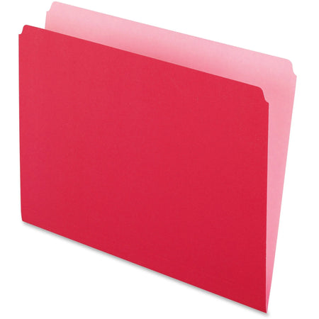 Pendaflex Letter Recycled File Folders - Red Tab 11pt 8.5’’x11’’ - 100/Box - Top