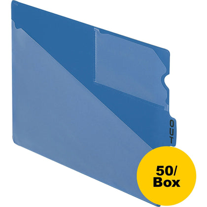 Pendaflex Poly End Tab Out Guides: Blue Polypropylene Dividers - Durable & Moisture Resistant - Filing Guides