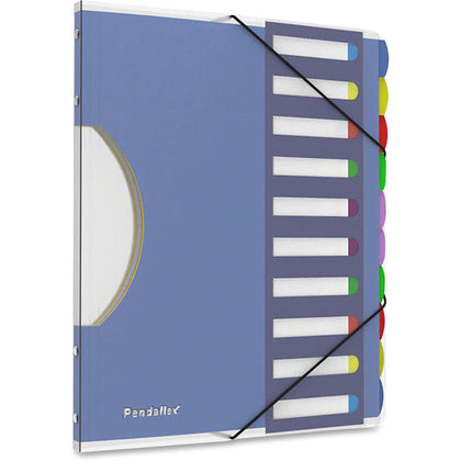 Pendaflex Poly Project Sorter: 10 Dividers Multicolor Elastic Closure - Filing Jackets & Pockets