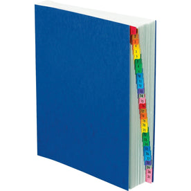 Pendaflex PressGuard Expadable 1-31 Index Desk File - 30 Printed Tab(s) - Digit - 1-30 - Tab(s)/Set - Black Blue