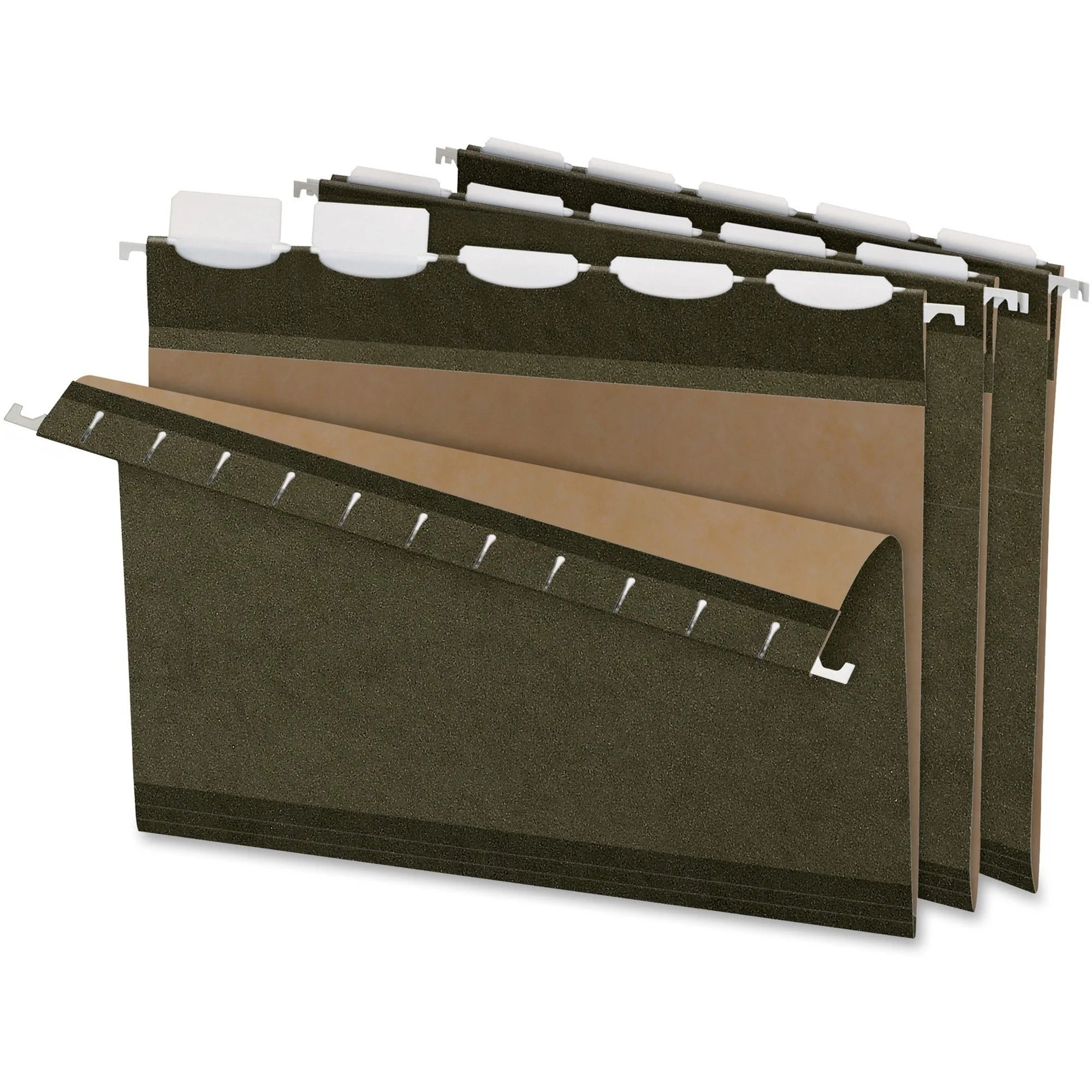 Pendaflex Ready-Tab Hanging Folders - Green 1/5 Tab Cut - 25/Box - & Accessories