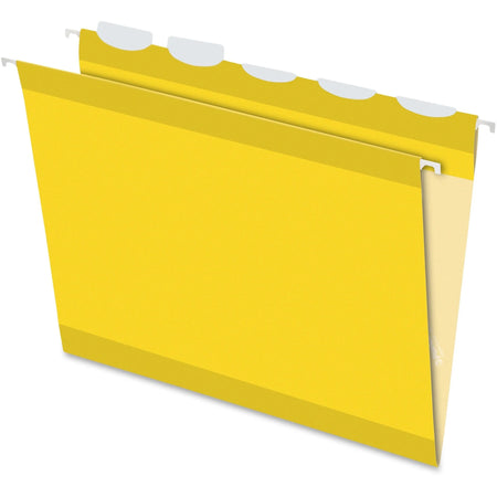 Pendaflex Ready-Tab Hanging Folders - Yellow 1/5 Tab Cut - 25/Box - & Accessories