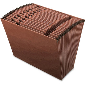 Pendaflex Letter Recycled Expanding File - 8 1/2’’ x 11’’ - 21 Pocket(s) - Red Fiber - Files