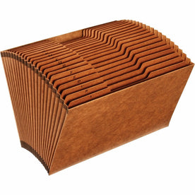 Pendaflex 1/3 Tab Cut Recycled Expanding File - 15’’ x 10’’ - 21 Pocket(s) - Top Location - 80 pt. - Tyvek - Brown