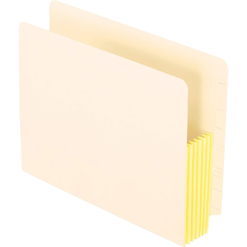 Pendaflex Letter Recycled File Pocket - 8 1/2’’ x 11’’ - 5 1/4’’ Expansion - Manila Tyvek - Tab Reinforced Gusset