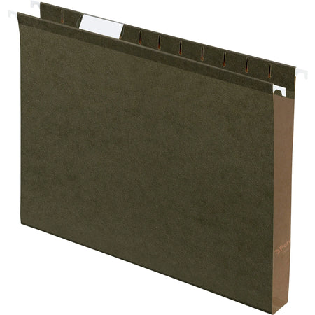Pendaflex Letter Recycled Hanging Folder - 1’’ Capacity - 8 1/2’’ x 11’’ - Standard Green - Folders & Accessories