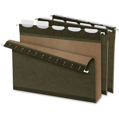 Pendaflex Recycled Hanging Folders: 2’’ Capacity 8 1/2’’ x 11’’ Pressboard Standard Green - 20/Box - Folders &