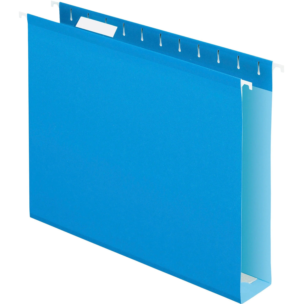 Pendaflex Recycled Hanging Folders: 2’’ Capacity Blue Pressboard Reinforced Gusset - 25/Box - Folders & Accessories