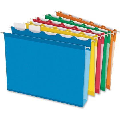 Pendaflex Recycled Hanging Folders: 8 1/2’’ x 11’’ 2’’ Expansion Pressboard Assorted Colors - Folders & Accessories