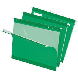 Pendaflex Recycled Hanging Folders - Bright Green 1/5 Tab Cut - 25/Box - & Accessories