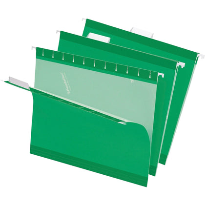 Pendaflex Recycled Hanging Folders - Bright Green 1/5 Tab Cut - 25/Box - & Accessories