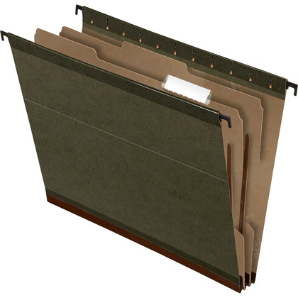 Pendaflex Recycled Hanging Folders: Green 2’’ Expansion 10% - 10/Box - Folders & Accessories