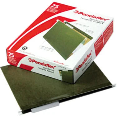 Pendaflex Recycled Hanging Folders - Letter Size - Assorted Tab Position - 25/Box - & Accessories