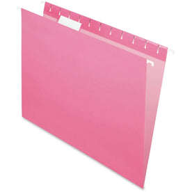 Pendaflex Recycled Hanging Folders - Pink 1/5 Tab Cut - 25/Box - & Accessories