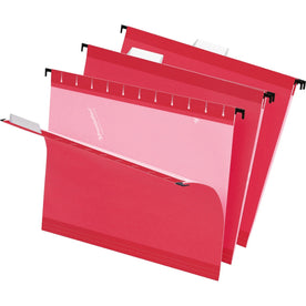 Pendaflex Recycled Hanging Folders - Red 1/5 Tab Cut - 25/Box - & Accessories