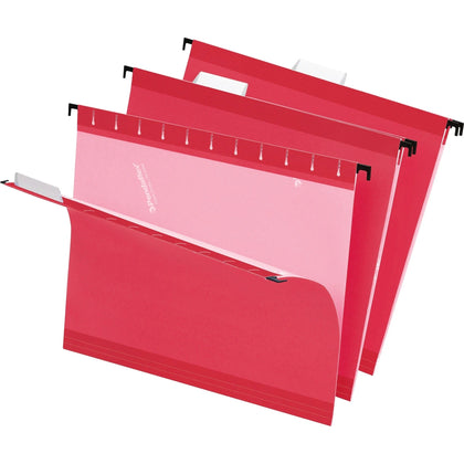 Pendaflex Recycled Hanging Folders - Red 1/5 Tab Cut - 25/Box - & Accessories