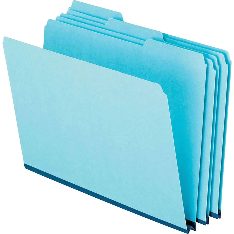 Pendaflex Recycled Top Tab File Folders - Heavy Duty Blue - 25/Box