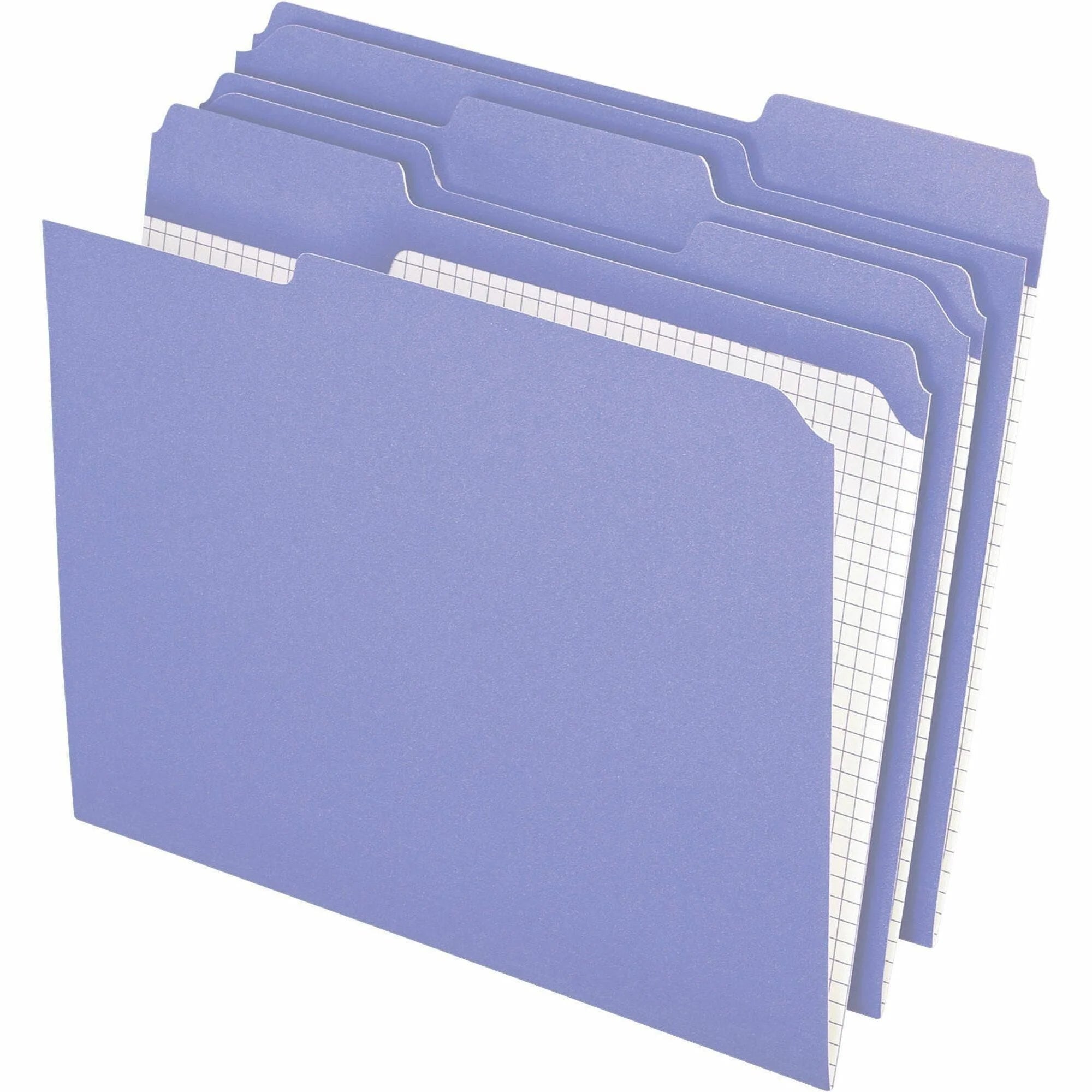 Pendaflex Recycled Top Tab File Folders - Lavender - 100/Box