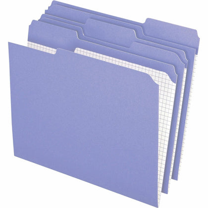 Pendaflex Recycled Top Tab File Folders - Lavender - 100/Box