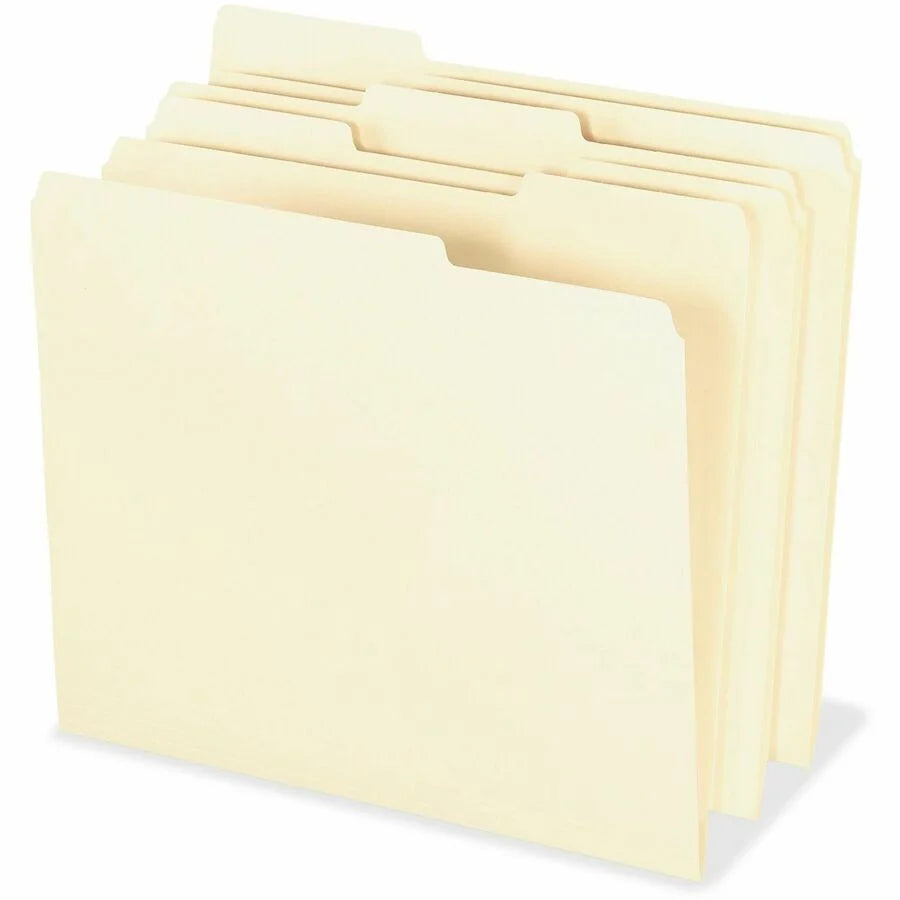 Pendaflex Recycled Top Tab File Folders - Letter Size - Assorted Position - 100/Box